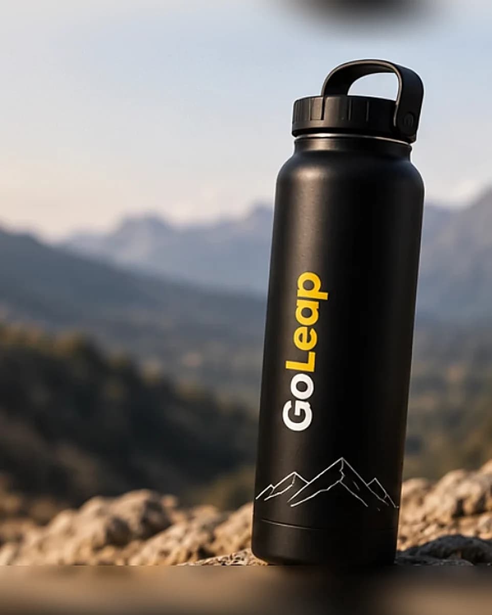 GoLeap steel bottle
